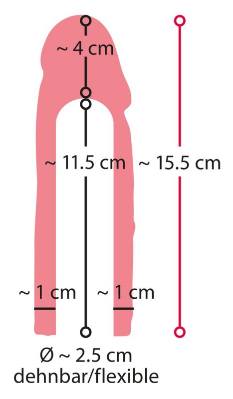 Guaina per pene +4cm Nature Skin