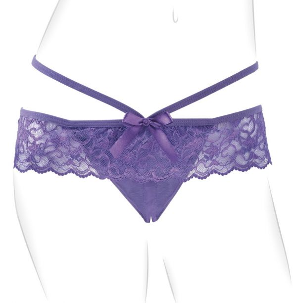 Tanga vibrante Crotchless Petite Panty Thrill-Her