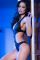 Body-monokini nero con anelli metallici