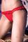 Slip rosso con apertura a cuore