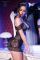 Chemise in pizzo e tulle con strass