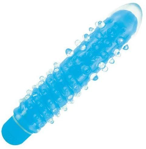 Vibratore fluo jelly vibe blu