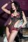 Body rosa in tulle e pizzo e guanti