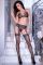 Completo intimo 4 pezzi in pizzo con lurex e calze