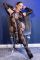 Catsuit ricamata motivo body con calze + guanti