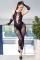 Catsuit ricamata senza piede con guanti