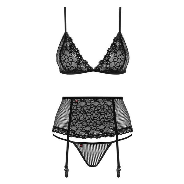 821-SEG Completo intimo nero 3pz