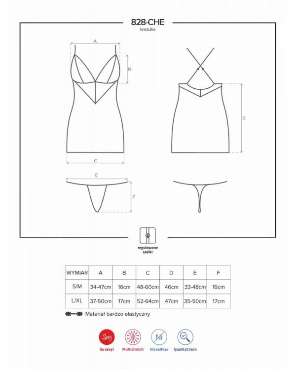 828-CHE Chemise e tanga