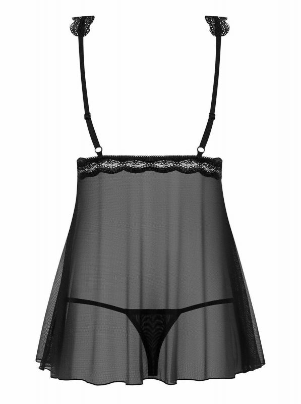 839-BAB Babydoll e tanga trasparenti
