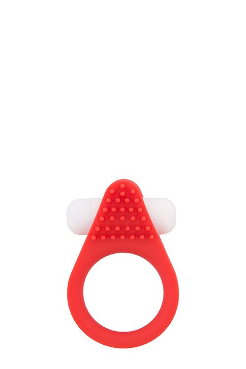 ANELLO ROSSO FALLICO VIBRANTE LIT-UP IN SILICONE