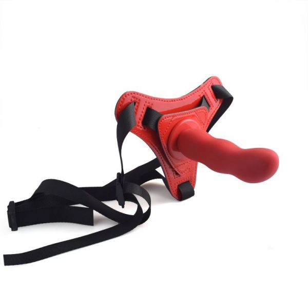 Strapon con fallo realistico rosso per donna