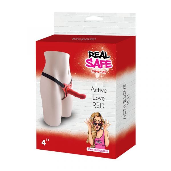 Strapon con fallo realistico rosso per donna
