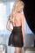Babydoll in tulle e pizzo con ricami in lurex