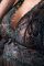 Babydoll in tulle e pizzo con ricami in lurex