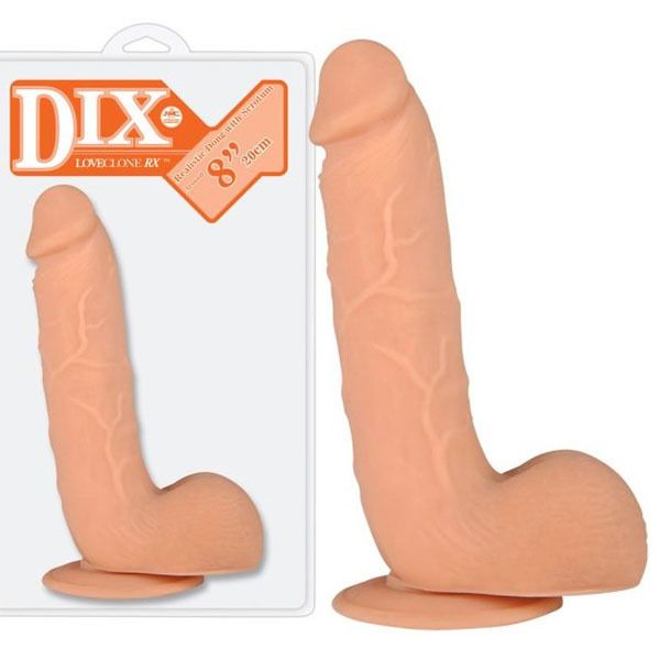 Dildo realistico con ventosa da 20 cm dix