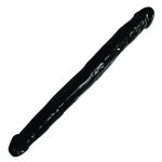 Fallo doppio realistico nero da 45 cm