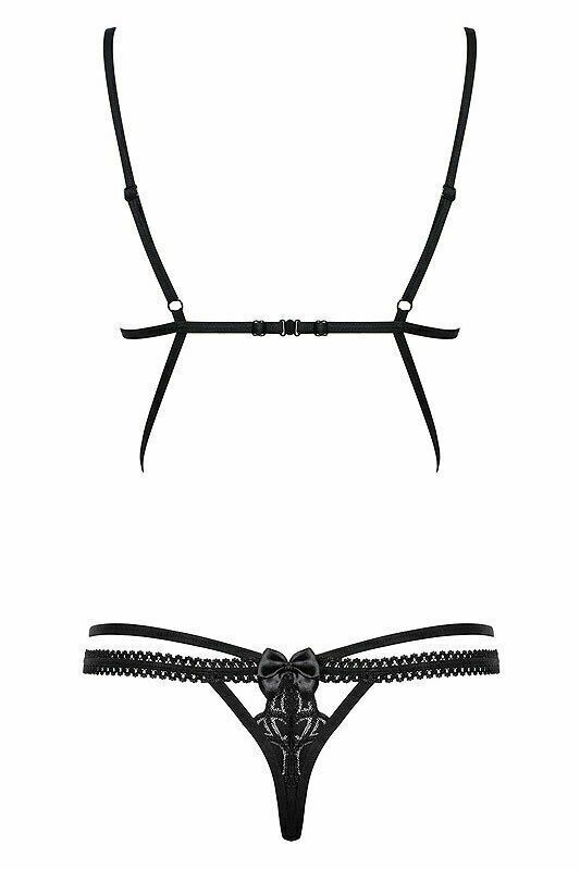 Body Wonderia nero con pizzo