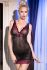 Camicia da notte in tulle e pizzo con tanga