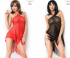 Chemise in microrete e pizzo