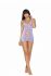 Chemise in raso e pizzo lilla