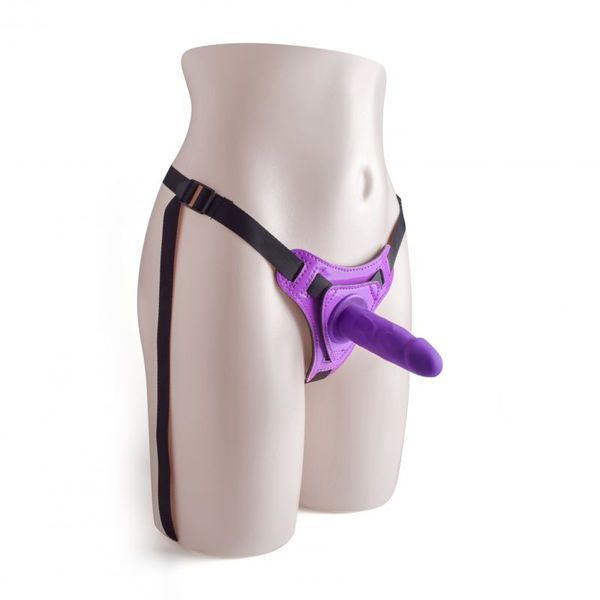 Dildo viola indossabile per donna con cintura regolabile