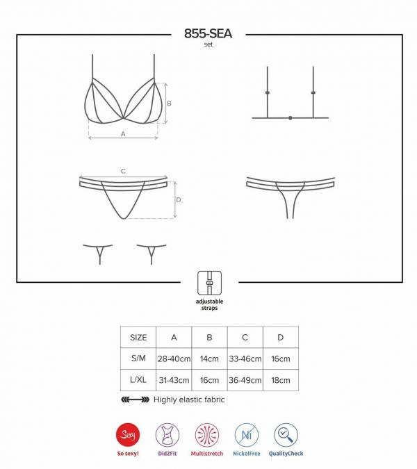 Completo intimo 3pz 855-SEA