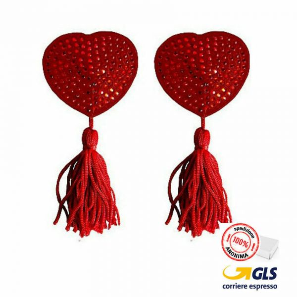 Copri capezzoli a forma di cuore con nastro auto-adesivo