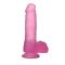 Dildo rosa flessibile in TPE Crystal