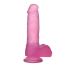Dildo rosa flessibile in TPE Crystal
