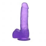 Dildo viola in TPE Crystal