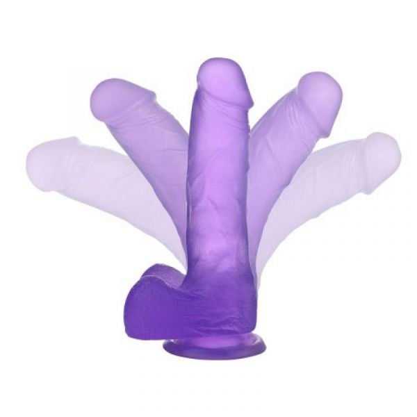 Dildo viola in TPE Crystal