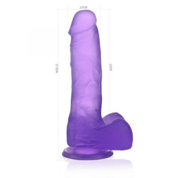 Dildo viola in TPE Crystal