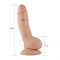Dildo flessibile dotato di glande, venature, testicoli