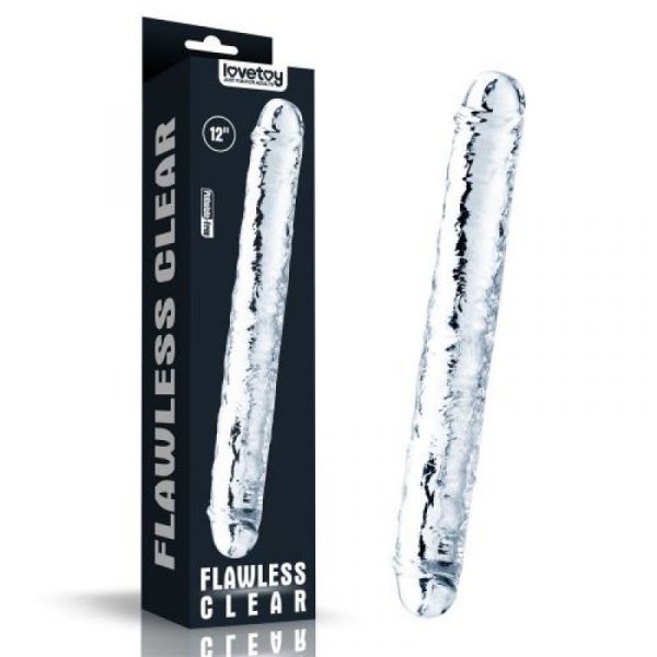 Dildo doppio trasparente da 30 cm