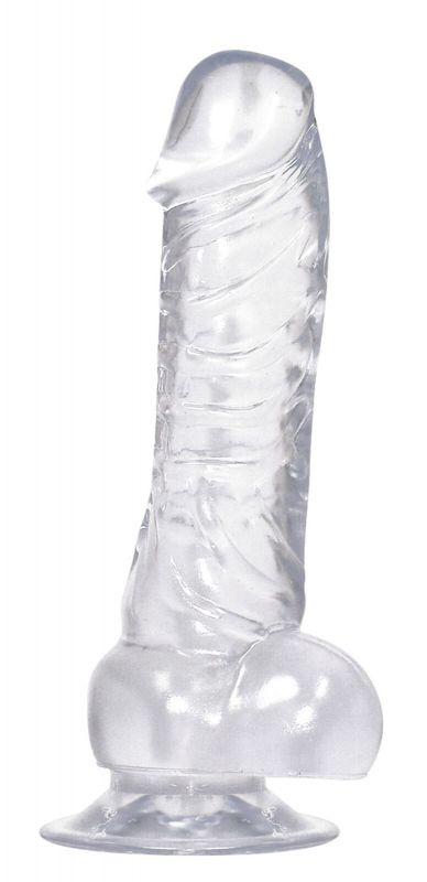 Fallo trasparente in jelly con ventosa da 18 cm