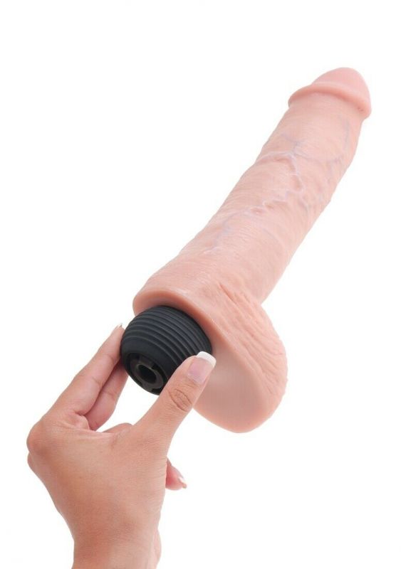 Fallo realistico eiaculante con testicoli king cock da 20 cm