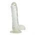 Dildo maxi trasparente in jelly da 28 cm