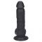 Rod Large Fallo flessibile in silicone da 18 cm Nero