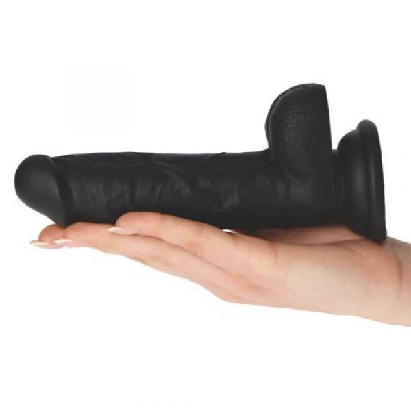 Rod Large Fallo flessibile in silicone da 18 cm Nero