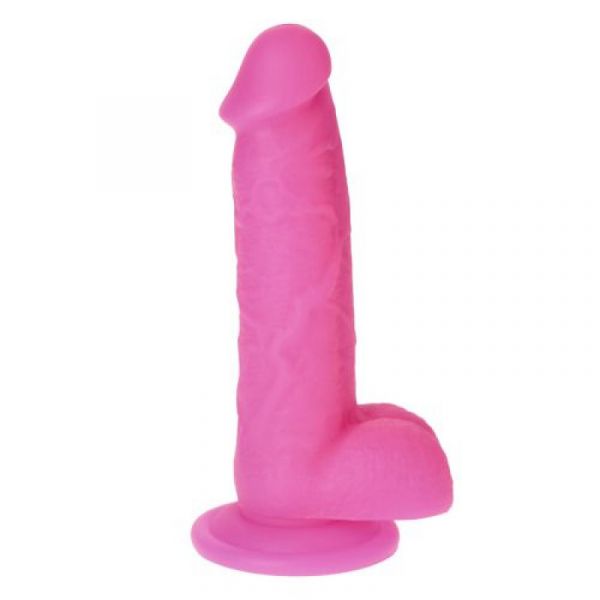 Rod Large Fallo flessibile in silicone da 18 cm Rosa