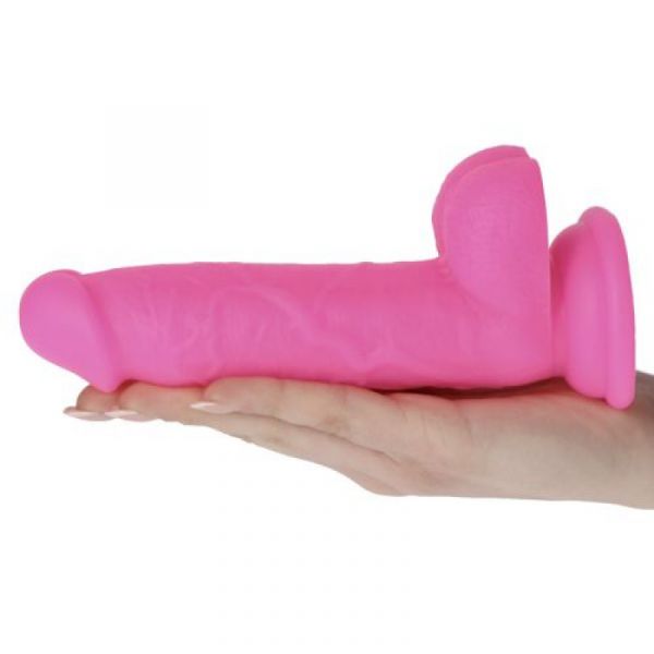 Rod Large Fallo flessibile in silicone da 18 cm Rosa