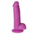 Rod Large Fallo flessibile in silicone da 18 cm Viola