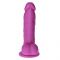 Rod Large Fallo flessibile in silicone da 18 cm Viola