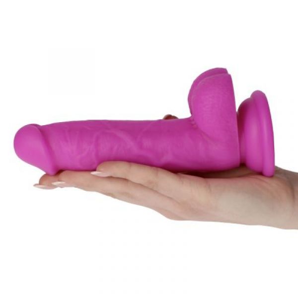 Rod Large Fallo flessibile in silicone da 18 cm Viola
