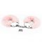 Manette in metallo e pelliccia rosa