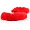Manette in metallo e pelliccia rossa