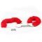 Manette in metallo e pelliccia rossa