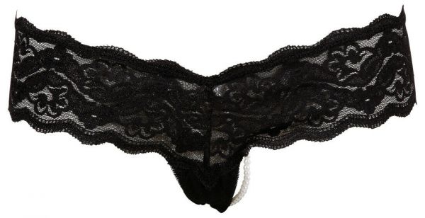 G-string in pizzo con perle stimolanti