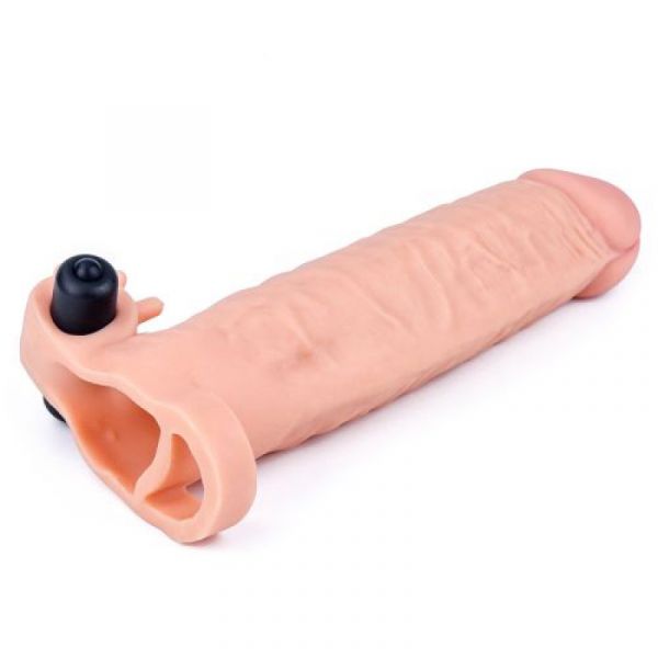 Guaina di estensione del pene con vibrazione + 2" (50 mm)