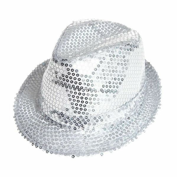 Cappello grigio con paillettes